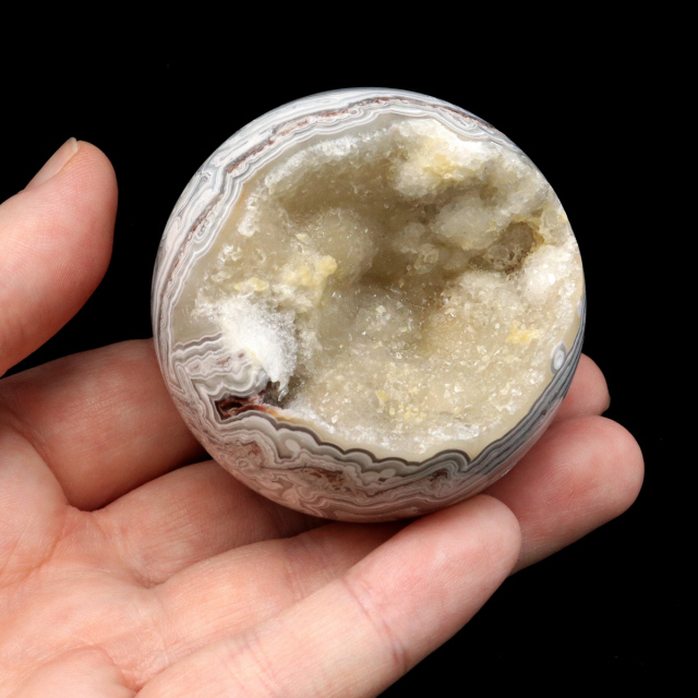 ネフライト 天球 多層構造 透かし細工 丸玉 1点もの 直径 53mm インド