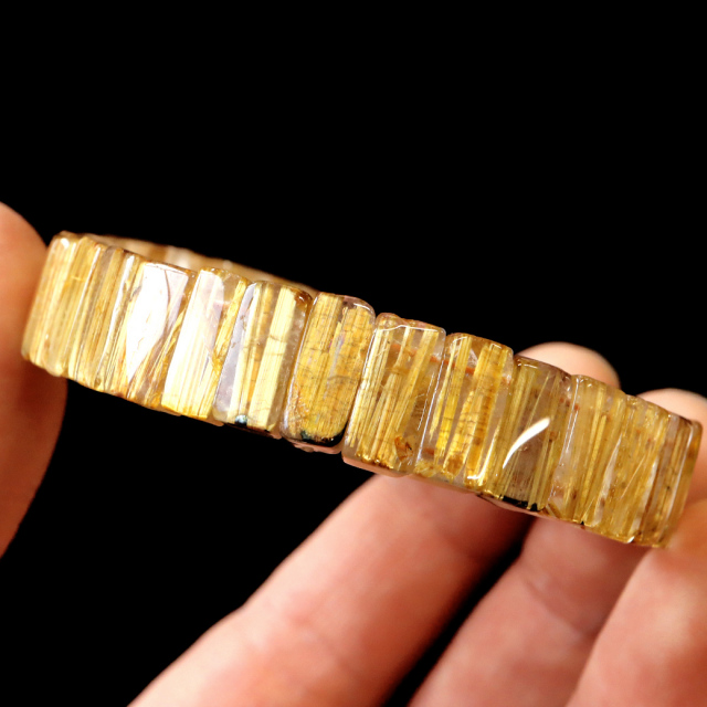 ゴールド ルチルクォーツ ルース 裸石 19.0g AAAAAA 金針 水晶