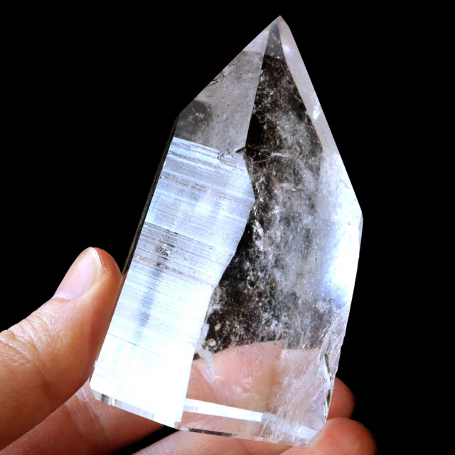 レムリアンシード 水晶 六角柱 ポイント 一部面残し 研磨磨き 624g 1点
