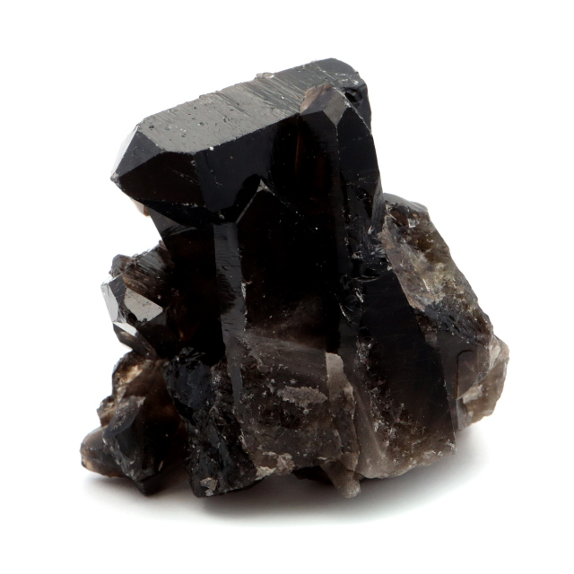 モリオン 黒水晶 原石 クラスター ポイント 山東省産 145g 1点物 浄化