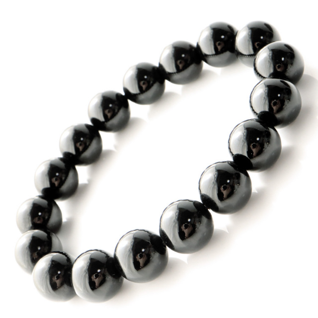 モリオン （黒水晶） ブレスレット 12mm チベット産 光が全く透けない 本物