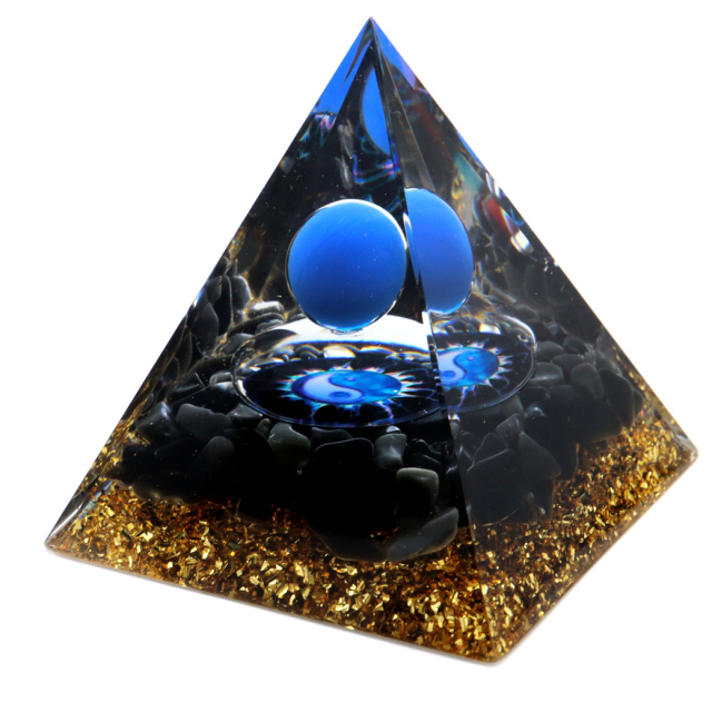 オルゴナイト ピラミッド オブシディアン さざれ 黒曜石 如来 orgonite