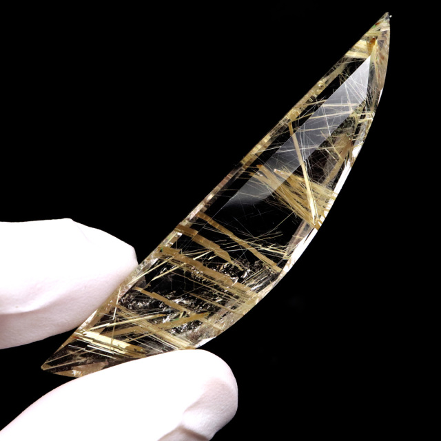 ゴールド ルチルクォーツ ルース 裸石 18.9g AAAAAA 金針 水晶