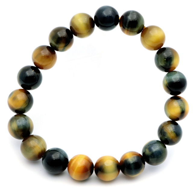 ゴールデンブルー タイガーアイ ブレスレット 10mm パワーストーン ツートンカラー 母の日 ホワイトデー プレゼント お返し