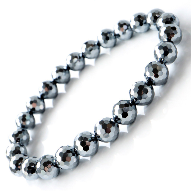 テラヘルツ鉱石 ブレスレット 8mm 高純度 ミラーカット パワーストーン